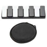 Piano Key Haptic Clicker Toy Zinc Alloy Adult Office Portable ADHD Slider Anxiety Stress Relief Toy Black
