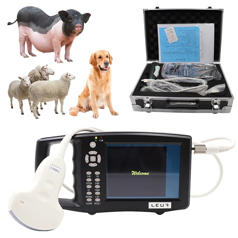 5.6 Inch LCD Screen Portable Veterinary Ultrasound Scanner Cattle Cow ...