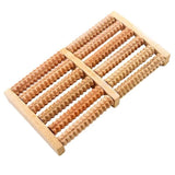 5-6 Row Wooden Foot Shiatsu Roller Foot Care Massager Massager Roller Heath Therapy Acupressure Relax Massage Pain Stress Relief