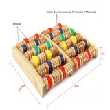 5-6 Row Wooden Foot Shiatsu Roller Foot Care Massager Massager Roller Heath Therapy Acupressure Relax Massage Pain Stress Relief