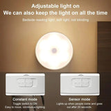 5 Pcs Rechargeable Wireless Round Motion Sensor LED Night Light Cabinet Night Lamp Bedside Lights For Bedroom Home Closet