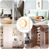 5 Pcs Rechargeable Wireless Round Motion Sensor LED Night Light Cabinet Night Lamp Bedside Lights For Bedroom Home Closet