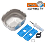5 Sets Stainless Steel Rabbit Water Bowl Farm Pet Automatic Drinker Rabbit cage fix cup Raising Fox Mink Drinking Bowl