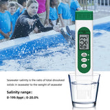 5 in 1 EC/TDS/SALT/S.G/Temperature Portable Digital Water Quality Tester Water Purity Temperature PPM Test Instrument