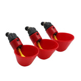 50 Pcs Red Bird Automatic Drinking Cups Chicken Water Bowl Quail Nipple Drinker Thread Drinker Water Bowl Newest