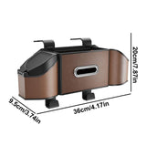 For All Fit Back PU Leather Storage Bag Waterproof Seat Organizer Foldable Multipurpose Car