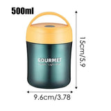 500ml Insulated Food Jar With Handle Lid Stainless Steel Leakproof Vacuum Insulated Food Jar Kids Lunch Box