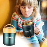 500ml Insulated Food Jar With Handle Lid Stainless Steel Leakproof Vacuum Insulated Food Jar Kids Lunch Box