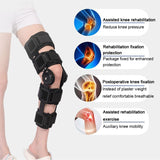 Adjustable Hinged ROM Knee Brace, Post Op Recovery Stabilization, ACL, MCL and PCL Injury, Orthopedic Support Immobilizer