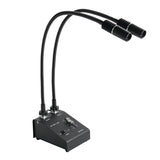 3 In 1 White Industrial Camera Branch Microscope Dual Gooseneck Light Source Led Lighting