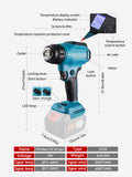 18V Heat Shrink Wrapping Hot Gun Air Dryer Soldering Thermal Blower with LED display, Tool only, No battery