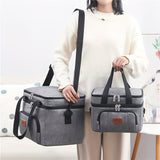 1pc, Waterproof Oxford Fabric Insulated Cooler Bag for Outdoor Activities, Picnics, School, Office, Travel, and Home Kitchen Use