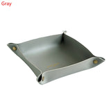 PU Leather Folding Tray Jewelry Display Plate Earrings Rings Cosmetic Organizer Desktop Key Coin Watch Sundries Box