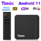 Original Tanix W2 Android 11 Amlogic S905W2 Quad core BT 2.4G&5G Dual Wifi 4K HD Set Top Box 4G/64G PK TX3 TV BOX