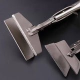 10-Inch D-type Woodworking Sheet Metal Welding Clamp 45 Steel Flat Nose Fixed Powerful Pliers