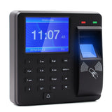 Access Control Attendance hine Fingerprint/Password/ID Card Recognition Time Clock w/ 2.4 Inch Screen Employee Recorder
