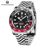 2023 Brand-New PAGRNE DESIGN Men Mechanical Watches Stainless Steel Sapphire Glass 100m Waterproof Business Style Motion Watches