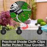 50PCS Shade Cloth Clips Shade Fabric Clamps Accessories Grommets For Net Mesh Cover Sunblock Fabric In Garden Backyard