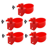 50Pcs Automatic Chicken Water Cup Poultry Drinker Bowl Chicken Feeder Poultry Water Cup Drinking Bowl With Fixing Screw