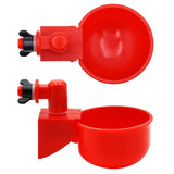 50Pcs Automatic Chicken Water Cup Poultry Drinker Bowl Chicken Feeder Poultry Water Cup Drinking Bowl With Fixing Screw