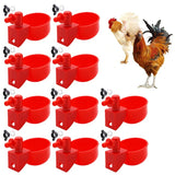 50Pcs Automatic Chicken Water Cup Poultry Drinker Bowl Chicken Feeder Poultry Water Cup Drinking Bowl With Fixing Screw