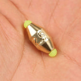 50Pcs Quick-Descent Falling Underwater Copper Fishing Sinkers 1.8g 3.5g 5g 7g 10g Weights Oval Brass Split Rig Accessories Tools