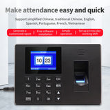 BISOFICE Attendance hine Fingerprint/Password/ID with 2.4'' Display Screen Time Clock Support Employee Checking-in Recorder