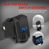 4.2A Dual USB Port Socket Adapter Outlet Waterproof Phone Charger for Rocker Marine Switch Panel on Boat RV Vehicle