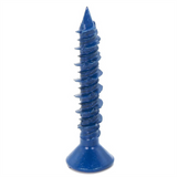 100PCS 3/16 x 1-1/4In Blue Flat Phillips Concrete Diamond Point Screw Anchor for Anchoring to Masonry