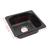 175 160 X 70mm 304 Stainless Steel Black Electroplated Drop in for Boat Camper RV Sink