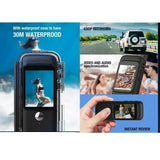 4K WiFi Anti-shake Action Dual 30m Waterproof Touch Screen Sport Camera for Travel Video Recorder Diving Bodycam