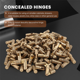 100Pcs Brass Concealed Barrel Hinges Jewelry Wood Boxes Cabinet Invisible Furniture Hinge 4X20mm