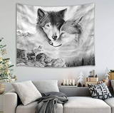 2 wolf tapestry