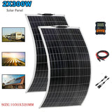 18V 300W Solar Panel Kit Charge 12V PET Flexible Solars Cells Battery Charger for Camping Car RV Mobile Phone