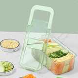 6-in-1 Vegetable Chopper - Multifunctional Grater With Six Tools, Adjustable Thickness For Cutting & Draining Vegetables