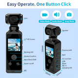 4K 1.3" Screen Action Camera Pocket Cam 270° Rotatable Outdoor Video Shooting Bicycle Motorcycle Sport Wifi Motion Camcorder