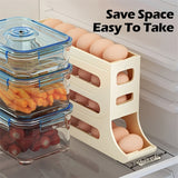 Egg automatic rolling tray - large capacity in refrigerator plastic (30 eggs)