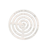 1PCS Round Ruler Stencil Template Stainless Steel Measuring Tool For DIY Leather Craft Round Ruler Template Leather Ruler