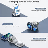 3 in 1 Magnetic Wireless Charger Stand For iPhone 14 13 12 Pro Max X Apple Watch 8 7 6 Fast Charging Dock Station