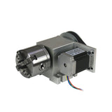 Center Height 65MM 4 Tailstock 4th A Rotary Axis 3/4-jaw 80mm 100mm Chuck CNC Inde Head NEMA 23 57 Stepper Motor