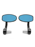 2Pcs CNC Motorcycle Bar End Black Rearview Side Mirrors for Triumph Speed Triple - Street Triple Bar End Mirrors with Tools.