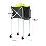 Folding Frame Big Capacity Aluminum Alloy Cart - Mobile Portable Trainer. Pick Up Tennis Ball Packing Basket