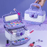 Children's Makeup Beauty Simulation Cosmetics Set Pretend Toys with Mirror Non-toxic Safe Birthday Gift for Girls