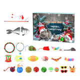 2024 Countdown Advent Calendar Bow Interactive Toys Christmas Teaser Pet Cat Toy Set