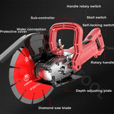 Electric Concrete 4300RPM 105mm Water Electricity Slotting hine Wall Cutting Power Tool 5800W