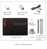 Drawing 7.6 x 5.63 Inch Graphics Tablet with Battery-Free Pen and 8192 Professional Levels Pressure, 2 OTG Adapter