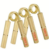 2/3/4/7pcs Golden Hand Grip Strengthener, Stainless Steel Finger Gripper, 50-350LB Metal Wrist Exercise Equipment
