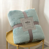 Solid colored thick flannel nap blanket, Christmas gift