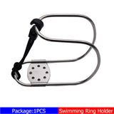 A Marine Stainless Steel Horseshoe Lifebuoy Bracket Life Buoys Swimming Ring Holder Adjustable Rail Boat Accessories