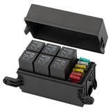 12V Way Universal Box 6 Slots ATC/ATO Fuse Block with Relay Waterproof Kit for Car Truck